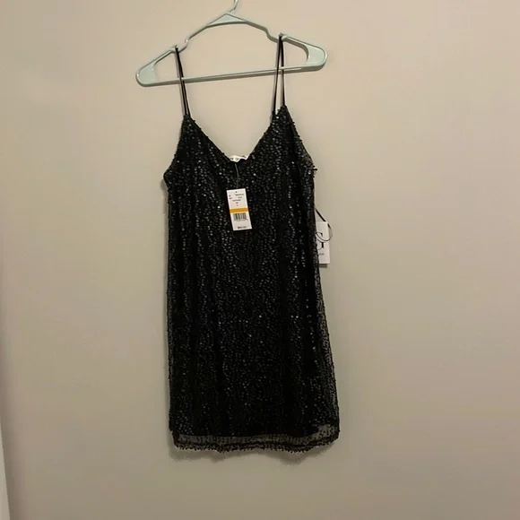 black sequin shift dress Off Shoulders Velvet Glitter Black Prom Dress main image 1